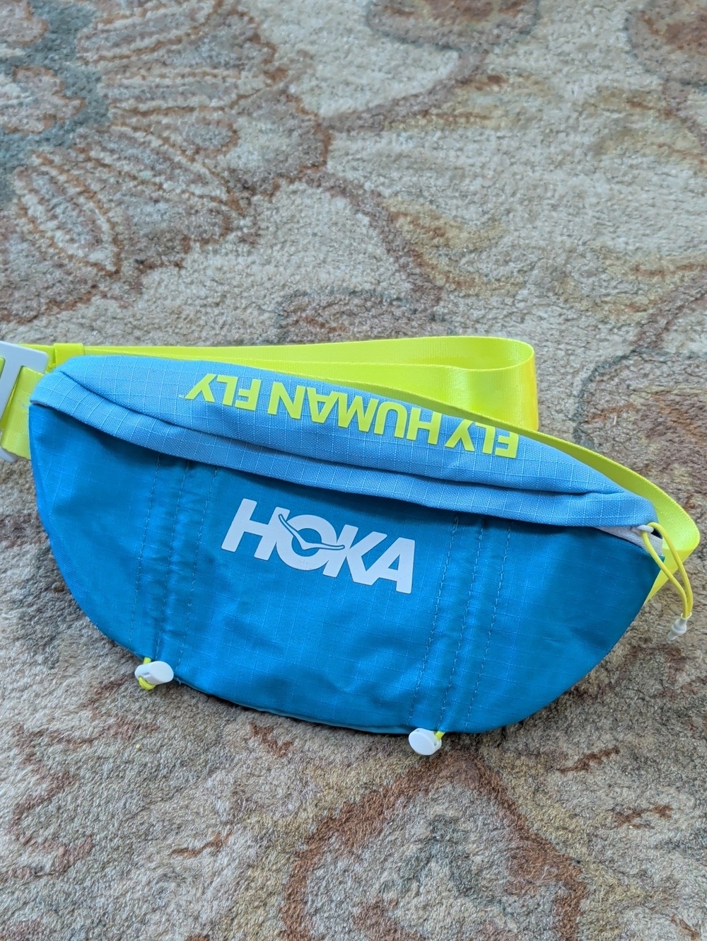 Hoka Bum Fanny Teal & Neon Yellow Running Waist Pack